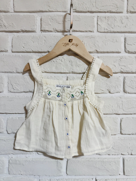 刺繡細肩帶上衣 image 1 of 0