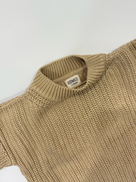 Organic Chunky Knit Sweater Almond image 1 of 0
