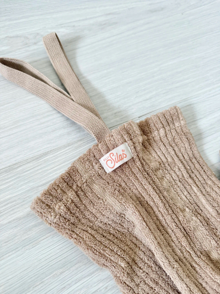 Footless Granny Teddy Tights With Braces in Light Brown image 1 of 0