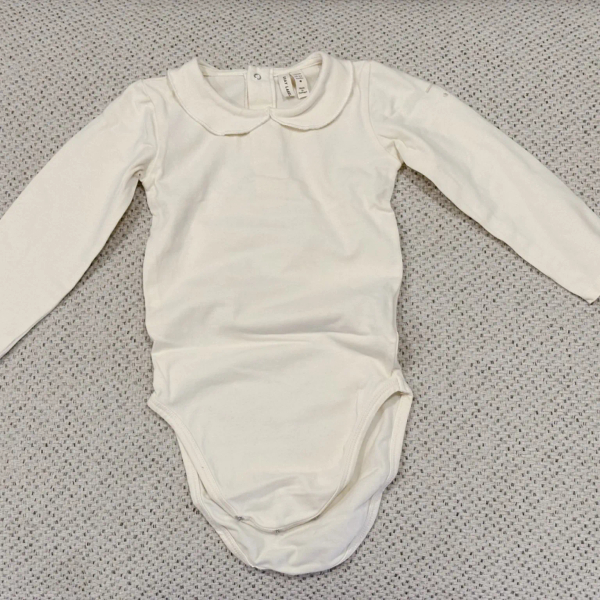 圓領子包屁衣 - Cream 18/24m image 1 of 0