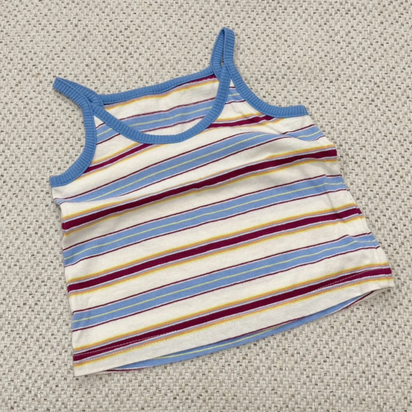 純棉條紋背心 Multi border camisole 90 image 1 of 0