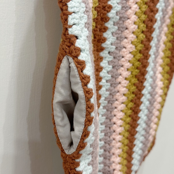 手工編織吊帶連身褲 Handmade knit salopette 棕M image 1 of 0