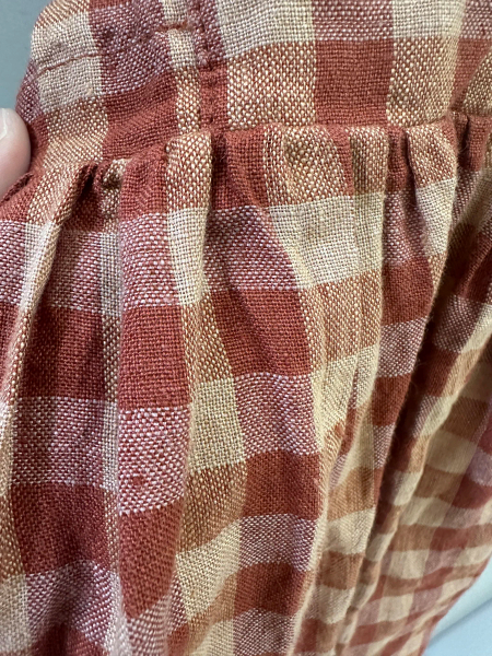 紅色格紋吊帶裙 image 1 of 0
