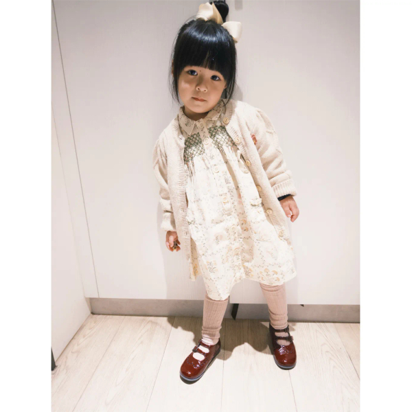 Apolina Aline Smock Shirtdress - Cabin Quilt Floral Cream 3-5y image 1 of 0