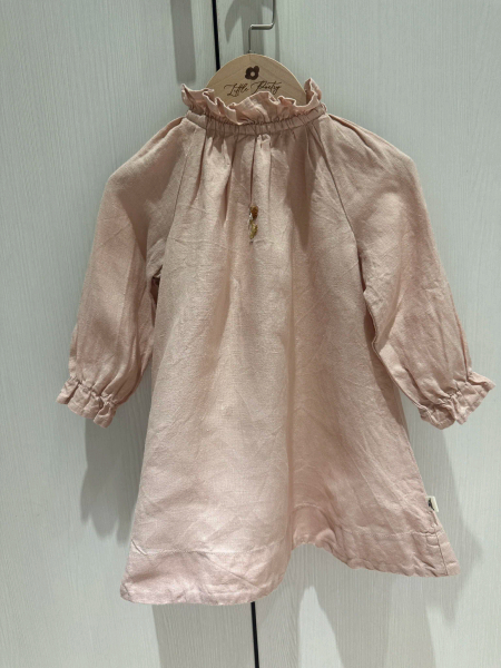 La Petite Alice 手工刺繡棉麻長袖洋裝 Layla 刺小詩限定刺繡蛋白糖的狗夠甜點師（92-98 image 1 of 0