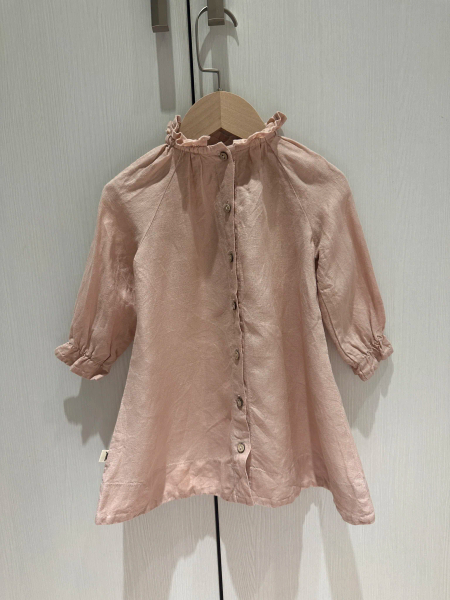 La Petite Alice 手工刺繡棉麻長袖洋裝 Layla 刺小詩限定刺繡蛋白糖的狗夠甜點師（92-98 image 1 of 0