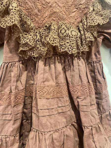 紅棕色刺繡小洋裝 image 1 of 0