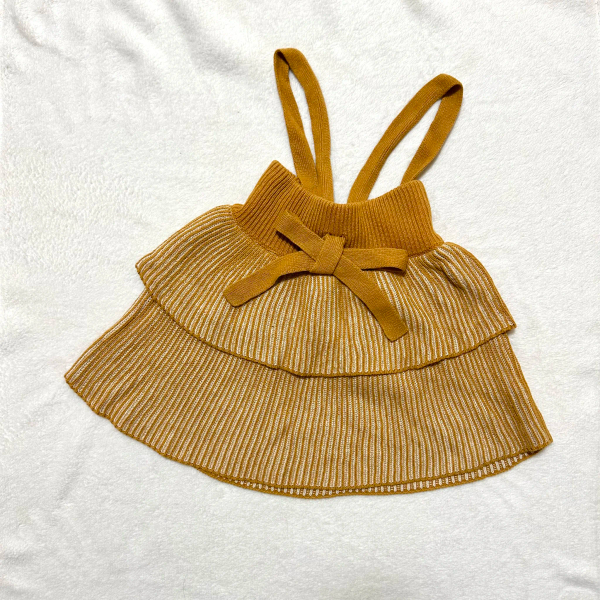 Tirion Skirt Jasper 針織吊帶蛋糕裙(芥末黃) image 1 of 0