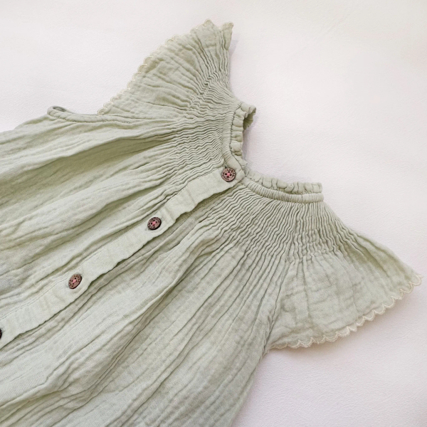 Dress Edith 湖水綠刺繡洋裝 image 1 of 0