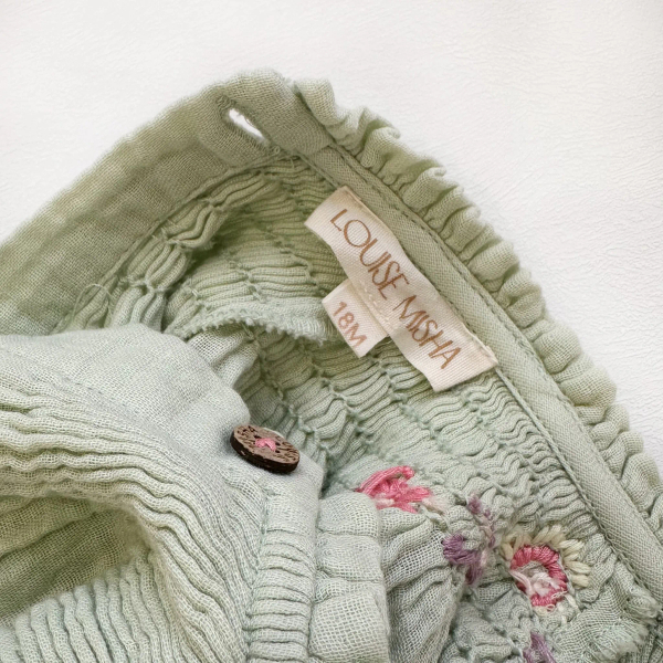 Dress Edith 湖水綠刺繡洋裝 image 1 of 0