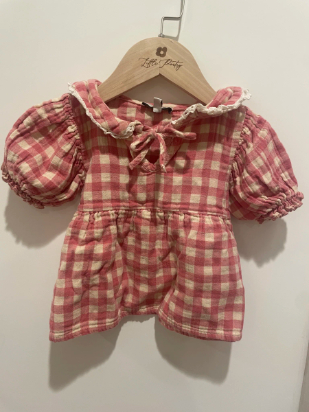 粉紅格紋套裝 image 1 of 0