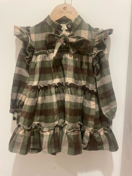格紋厚棉洋裝 image 1 of 0