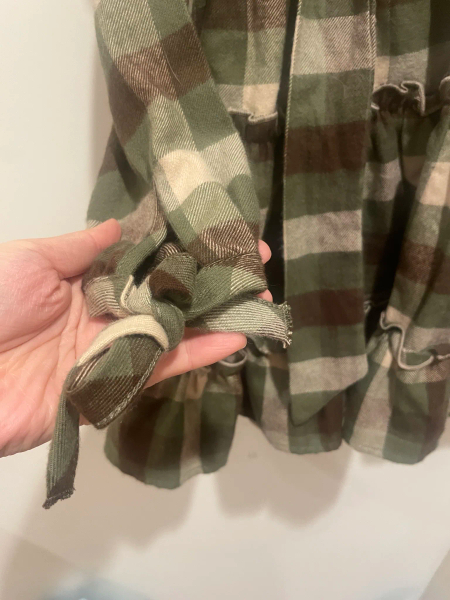 格紋厚棉洋裝 image 1 of 0
