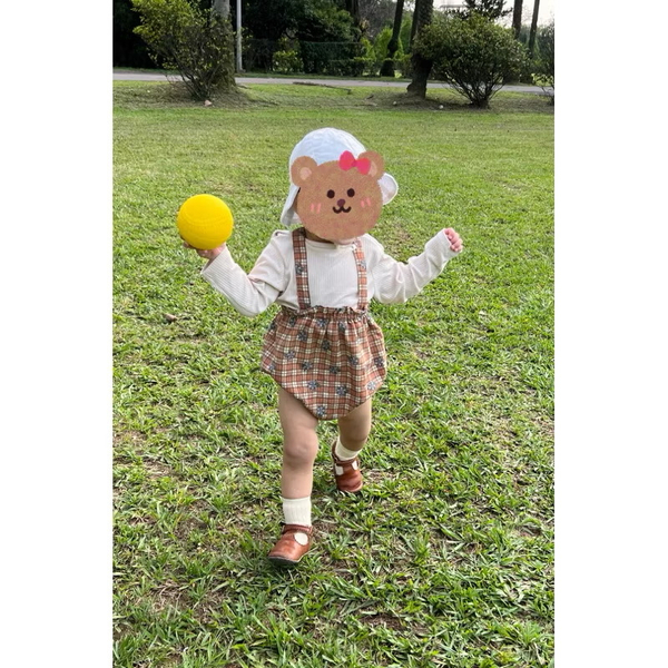 Birinit petit復古印花吊帶褲/2-3y image 1 of 0