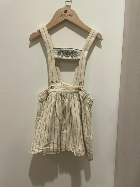 條紋刺繡吊帶裙 image 1 of 0