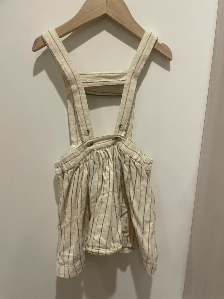 條紋刺繡吊帶裙 image 1 of 0