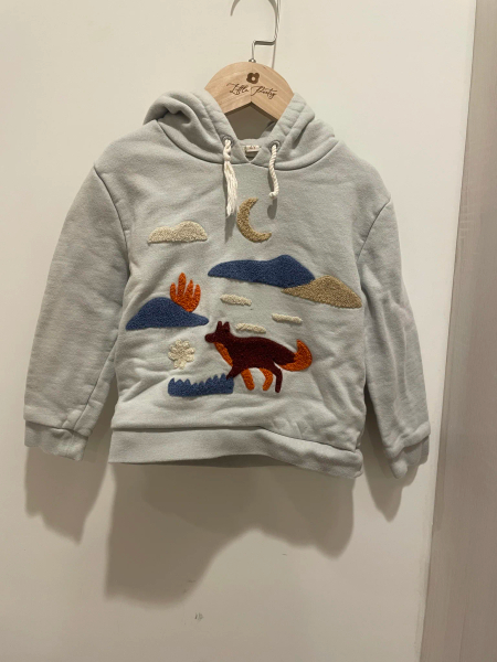 狐狸刺繡連帽厚T image 1 of 0