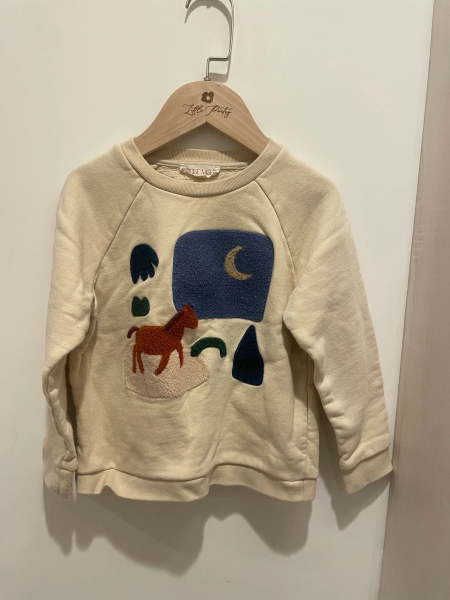 小馬刺繡厚棉T image 1 of 0