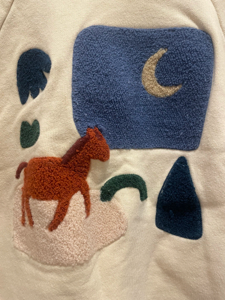 小馬刺繡厚棉T image 1 of 0