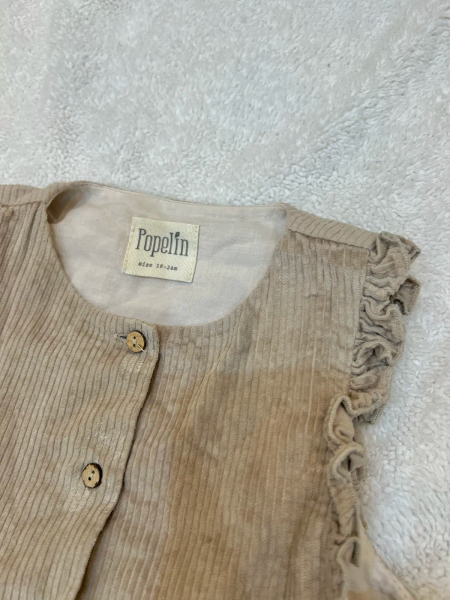 Popelin - 灰褐燈芯絨背心裙 18-24m  image 1 of 0
