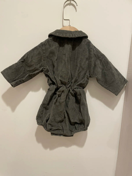 墨綠厚絨連身衣 image 1 of 0