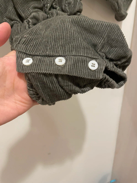 墨綠厚絨連身衣 image 1 of 0