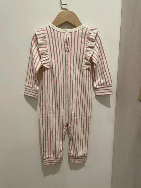 粉色條紋連身褲 image 1 of 0