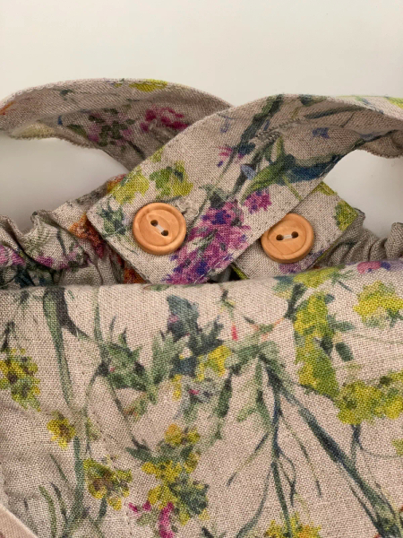 Linen Vintage Bubble Playsuit (Flowers Bloom) 花布荷葉包屁衣 image 1 of 0