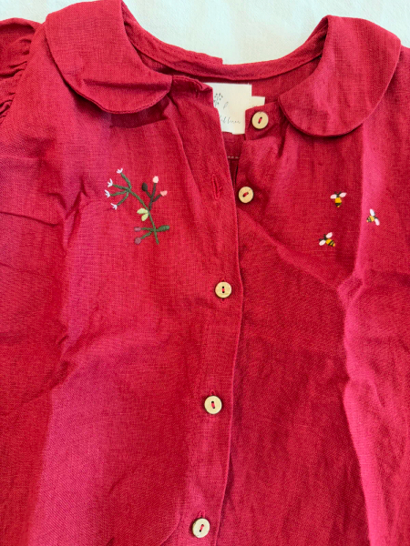 紅色刺繡上衣 image 1 of 0