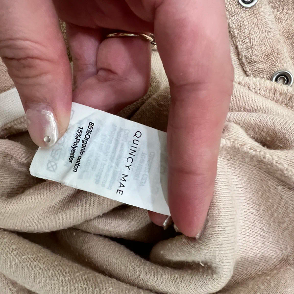 Quincy Mae 有機棉包屁衣BLUSH image 1 of 0