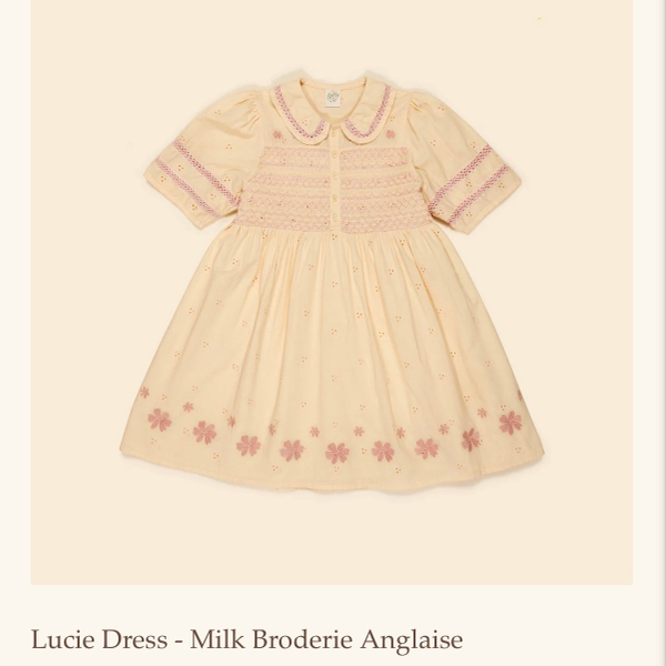 Lucie Dress (Milk) 5-7y image 1 of 0