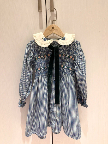Bonjour Diary Romantic Long Tunique, Vichy blue(4Y image 1 of 0