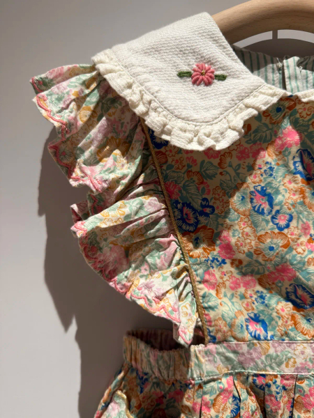 Apron Dress - Blue Garden image 1 of 0