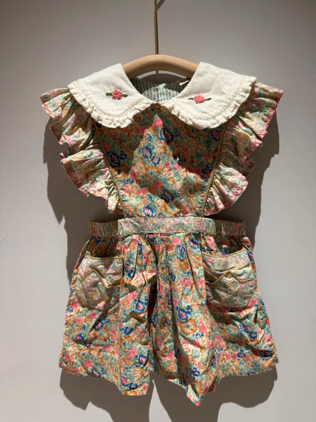 Apron Dress - Blue Garden image 1 of 0