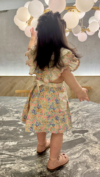 Apron Dress - Blue Garden image 1 of 0