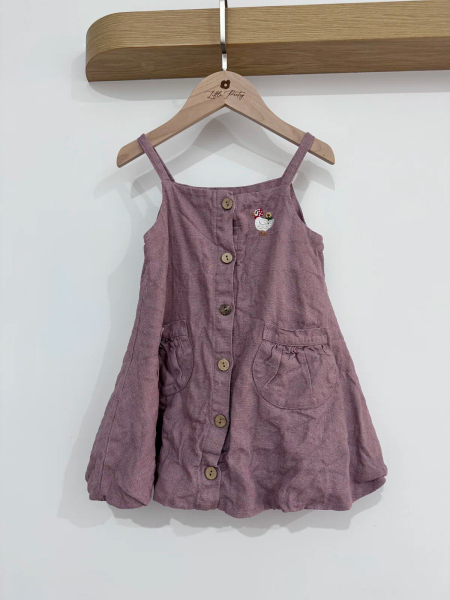 小詩限定洋裝（mumutual Love刺繡鵝媽媽與向日葵） 98-104 image 1 of 0