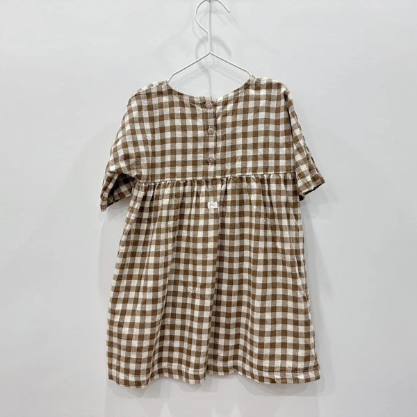 Chestnut Gingham 有機棉連身裙 image 1 of 0