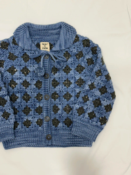 crochet cardigan - indigo image 1 of 0