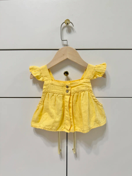 荷葉寬肩帶上衣-Yellow  image 1 of 0