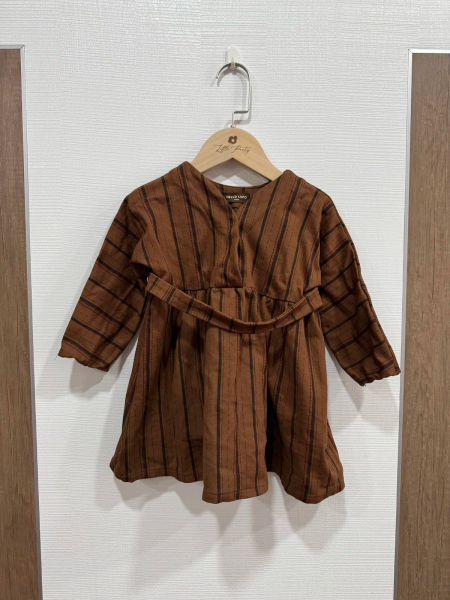 Sofie Dress - Stripy Brown image 1 of 0