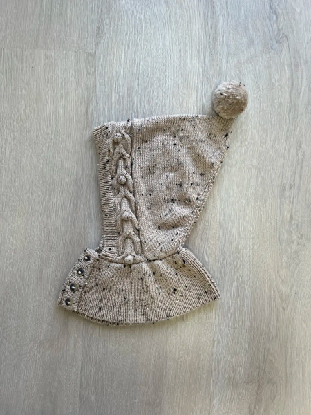MTO cable bobble balaclava. alabaster tweed image 1 of 0
