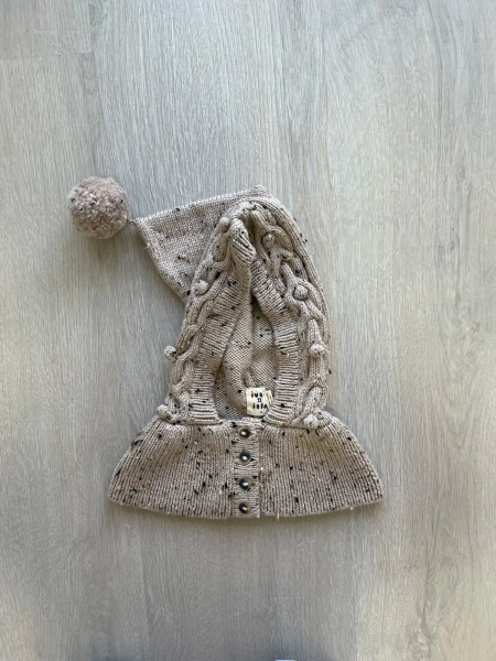 MTO cable bobble balaclava. alabaster tweed image 1 of 0