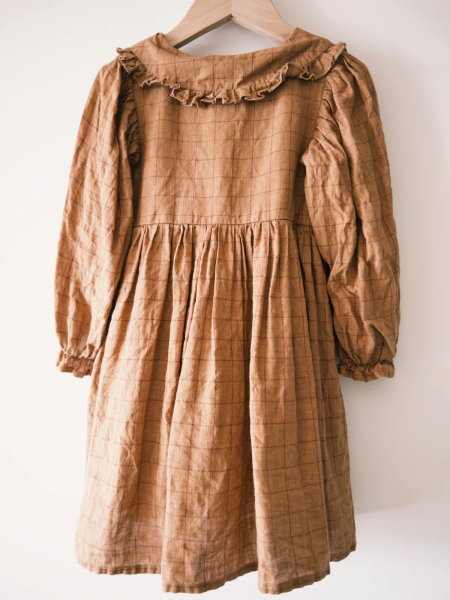 荷葉領格紋洋裝 image 1 of 0