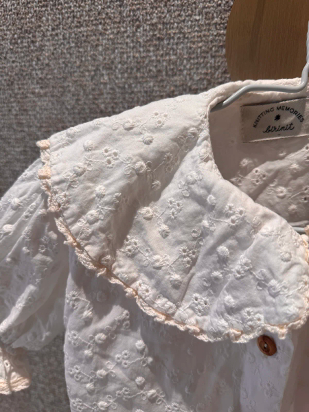 鏤空蕾絲大翻領刺繡襯衫 image 1 of 0