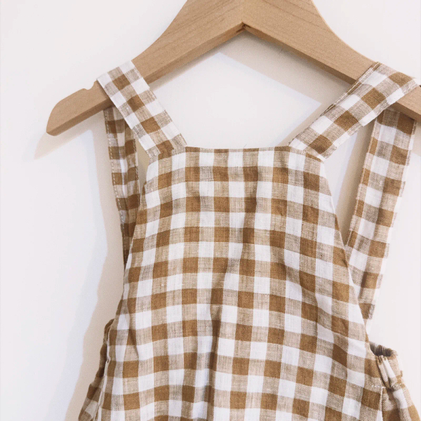 The Gingham Overall Romper image 1 of 0