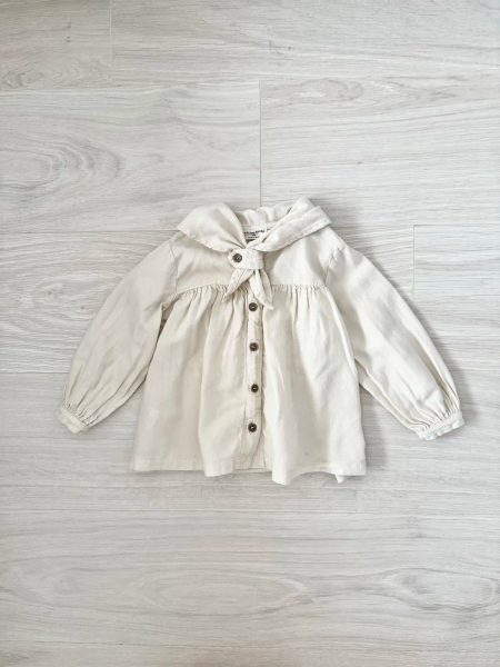 Llidia kerchief blouse oatmeal top image 1 of 0