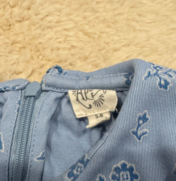 Nola Dress - Folk Floral Blue Mist image 1 of 0