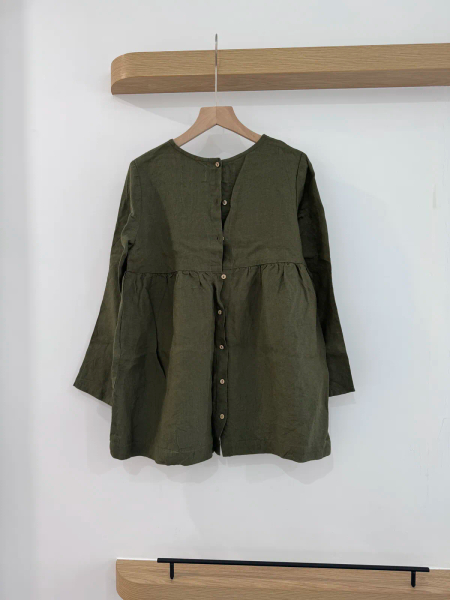 長袖亞麻上衣152-158 image 1 of 0