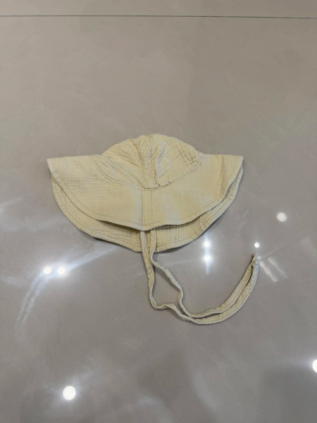 嬰幼兒有機棉淺黃色遮陽帽 image 1 of 0