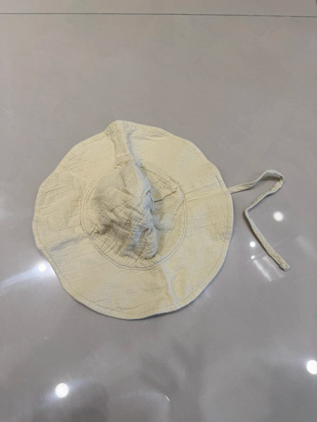 嬰幼兒有機棉淺黃色遮陽帽 image 1 of 0